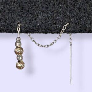 Vintage Sterling Silver Threader Earring